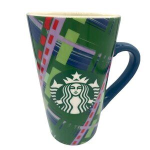 Starbucks 2020 Siren Holiday Red/Pink/Green Plaid Mug, 16 fL oz